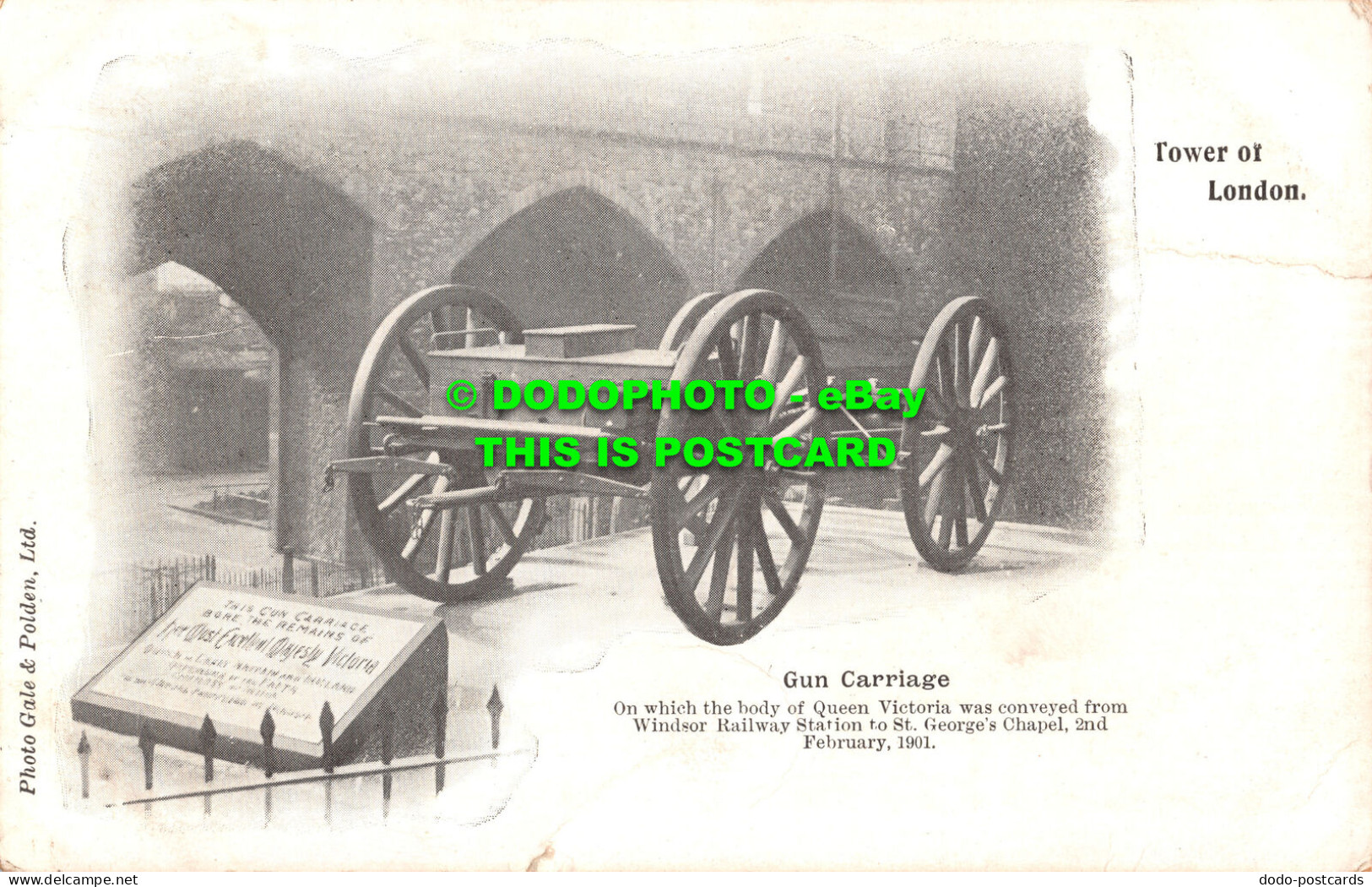R500527 Tower Of London. Gun Carriage. Gale And Polden. The Wellington Series. 1 - Sonstige & Ohne Zuordnung