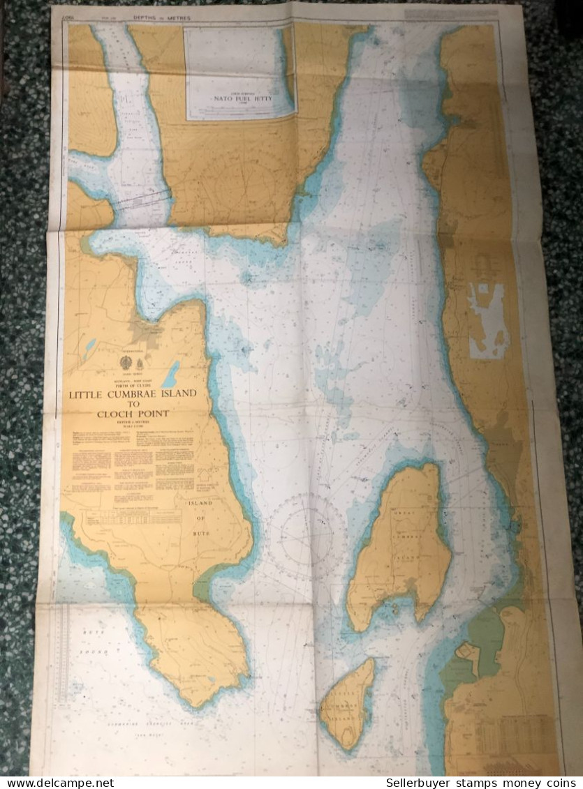 World Maps Old-little Cumbrae Island To Cloch Point 1969 Before 1975-1 Pcs - Cartes Topographiques