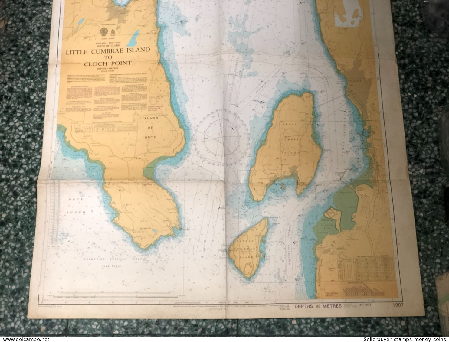 World Maps Old-little Cumbrae Island To Cloch Point 1969 Before 1975-1 Pcs - Topographische Kaarten