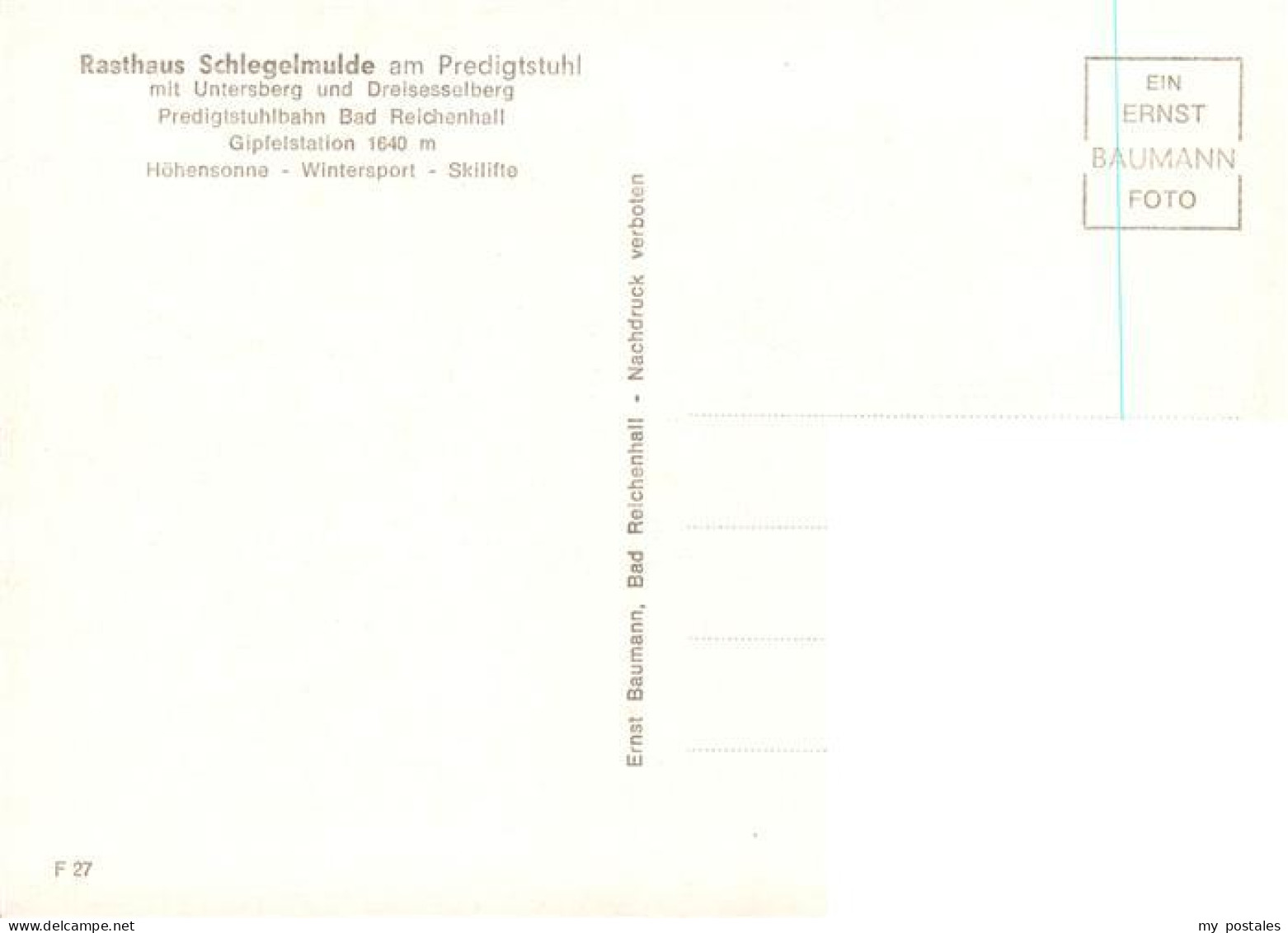 73946607 Predigtstuhl_Bad_Reichenhall Rasthaus Schlegelmulde Mit Untersberg Und  - Bad Reichenhall