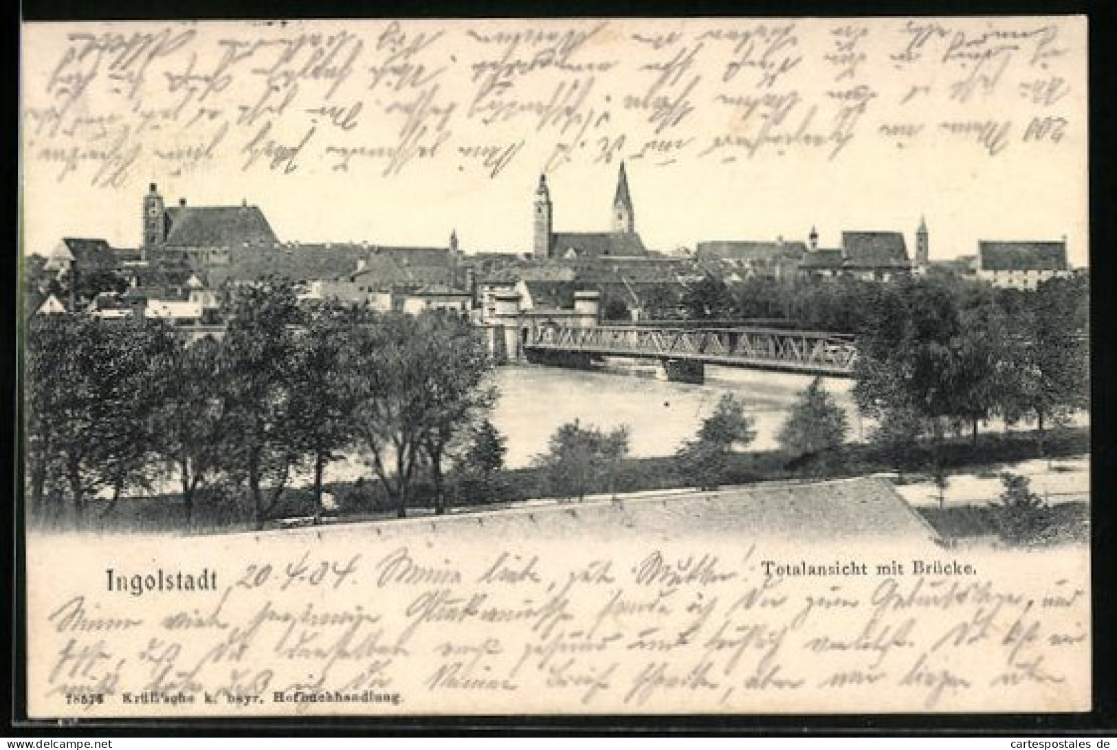 AK Ingolstadt, Totalansicht Mit Brücke  - Ingolstadt