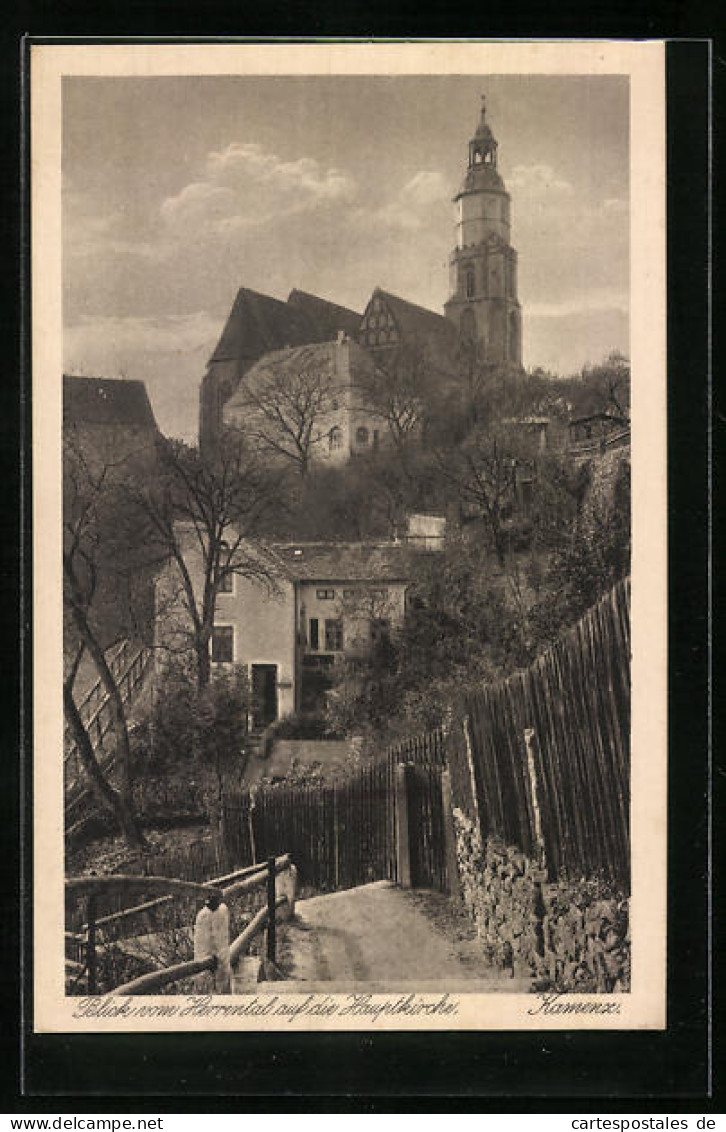 AK Kamenz, Blick Vom Herrental Auf Die Hauptkirche  - Kamenz