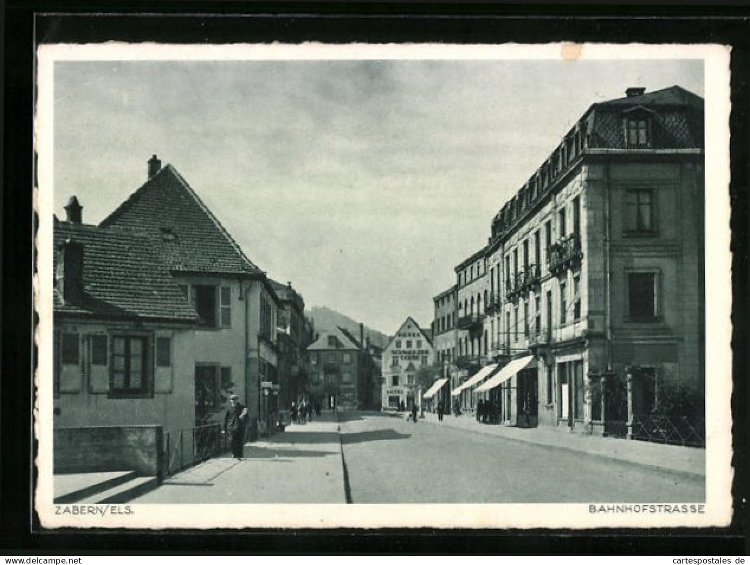 CPA Zabern, Rue De La Gare Avec Hotel Schwarzer Ochse  - Sonstige & Ohne Zuordnung