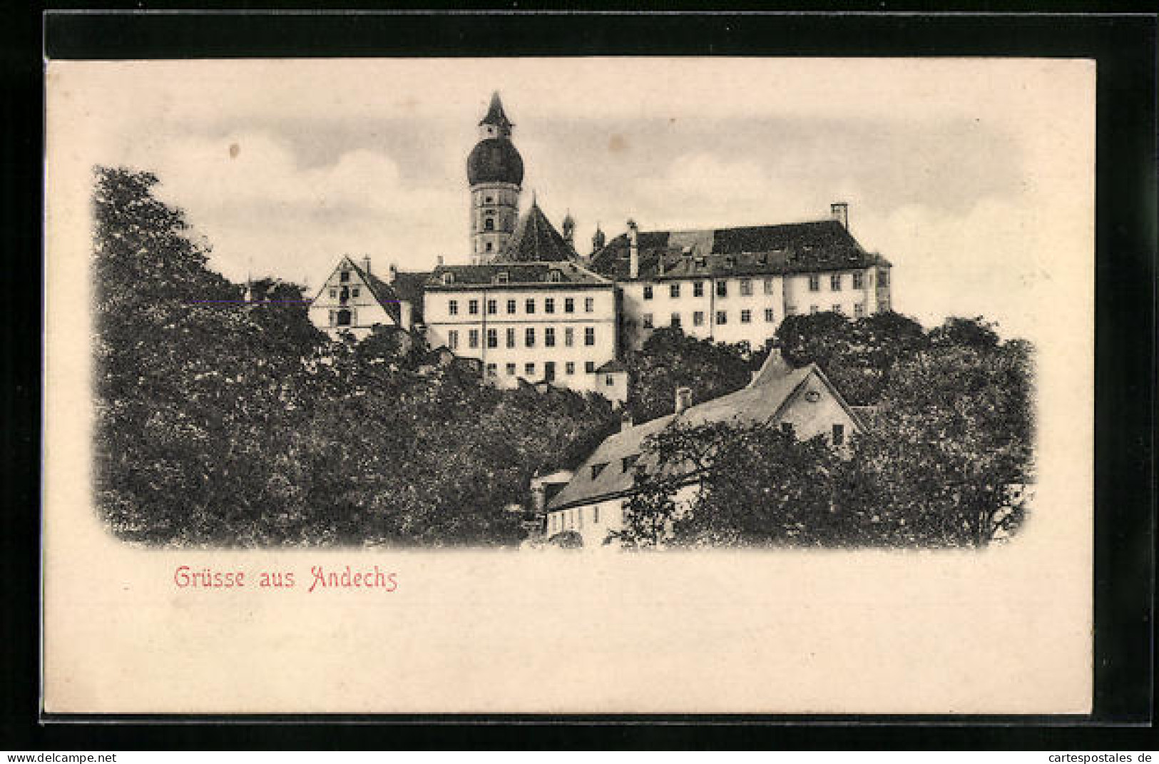 Relief-AK Andechs, Blick Aufs Kloster  - Autres & Non Classés