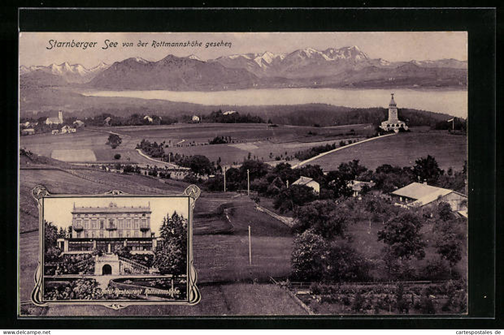 AK Starnberg / Starnberger See, Blick Auf Den See Von Der Rottmannshöhe Gesehen  - Starnberg