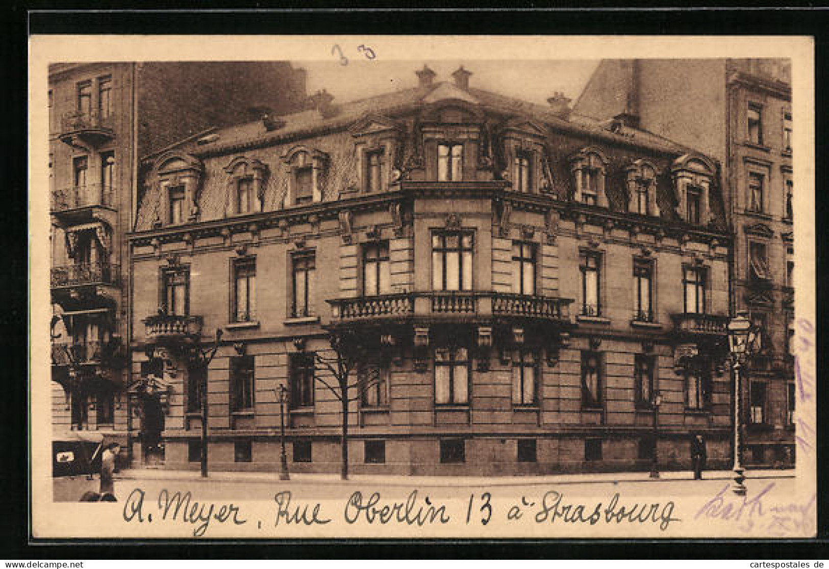 CPA Strassburg, Haus A. Meyer, Rue Oberlin 13  - Andere & Zonder Classificatie