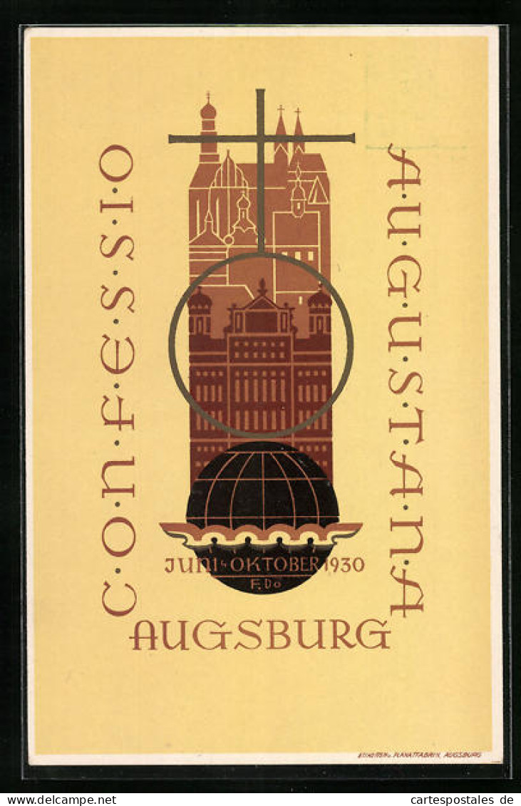 AK Augsburg, Ganzsache PP113C7, Confessio Augustana 1930  - Postcards