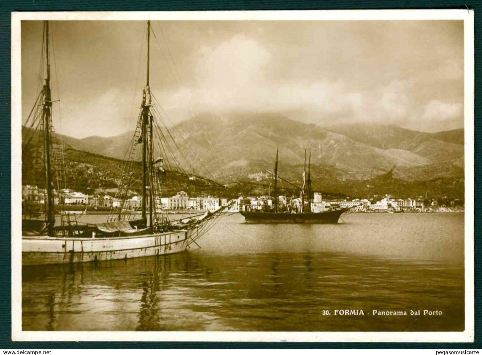 BG009 - FORMIA PANORAMA DAL PORTO - NAVI BOAT SHIP - 1935 - LATINA - Other & Unclassified