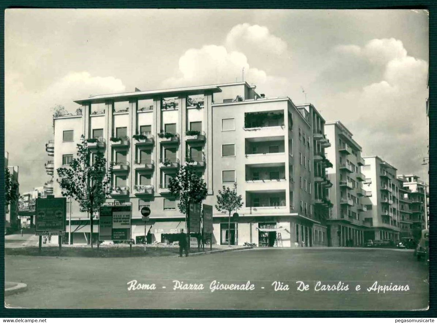 BG015 - ROMA PIAZZA GIOVENALE - VIA DE CAROLIS E APPIANO - 1950 CIRCA - ANIMATA - Other Monuments & Buildings