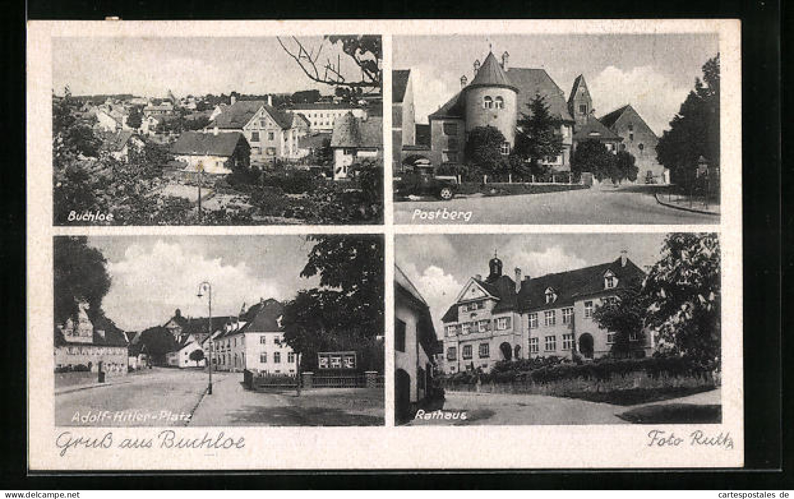AK Buchloe, Postberg, Platz, Rathaus  - Buchloe