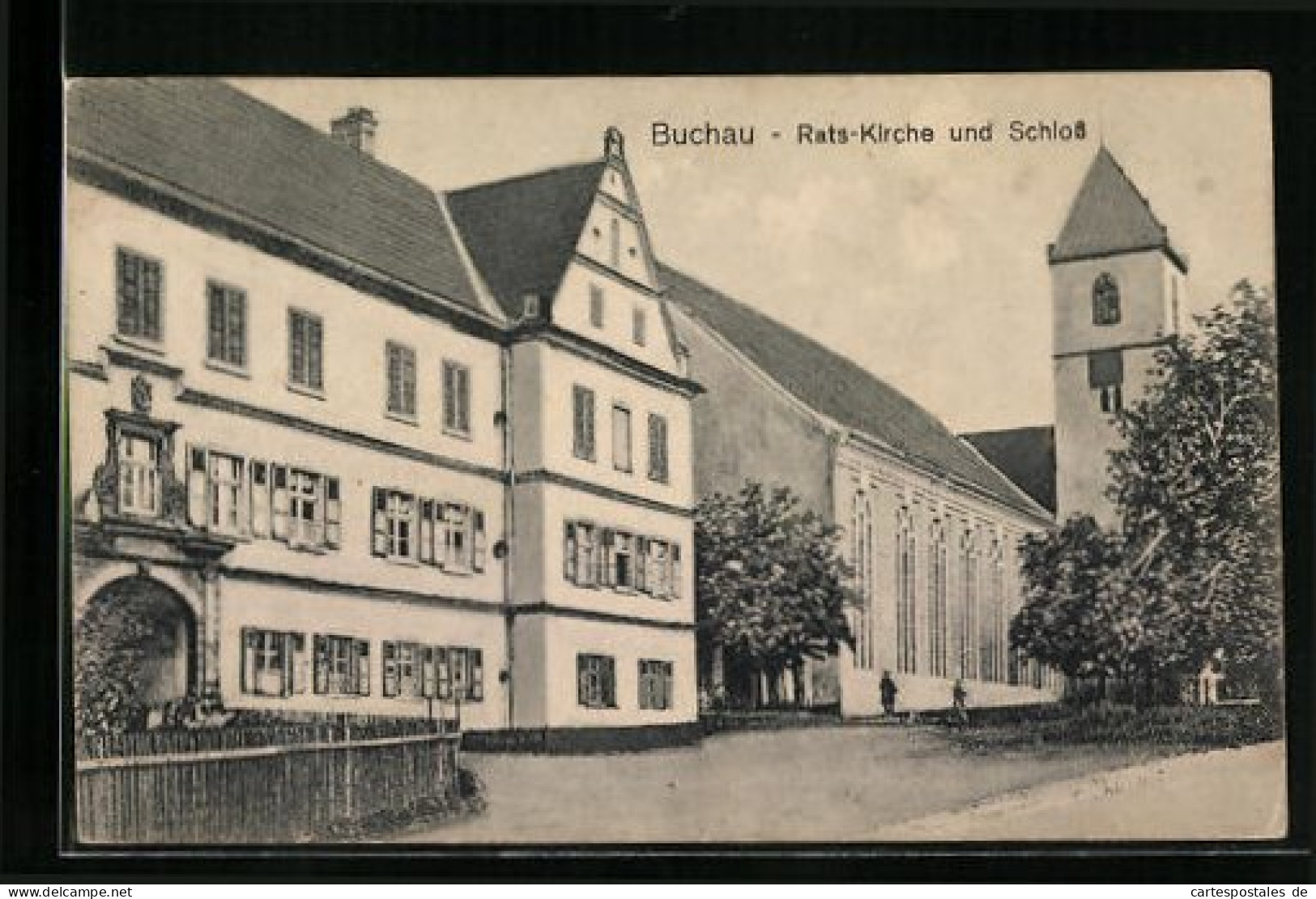 AK Buchau, Rats-Kirche Und Schloss  - Bad Buchau