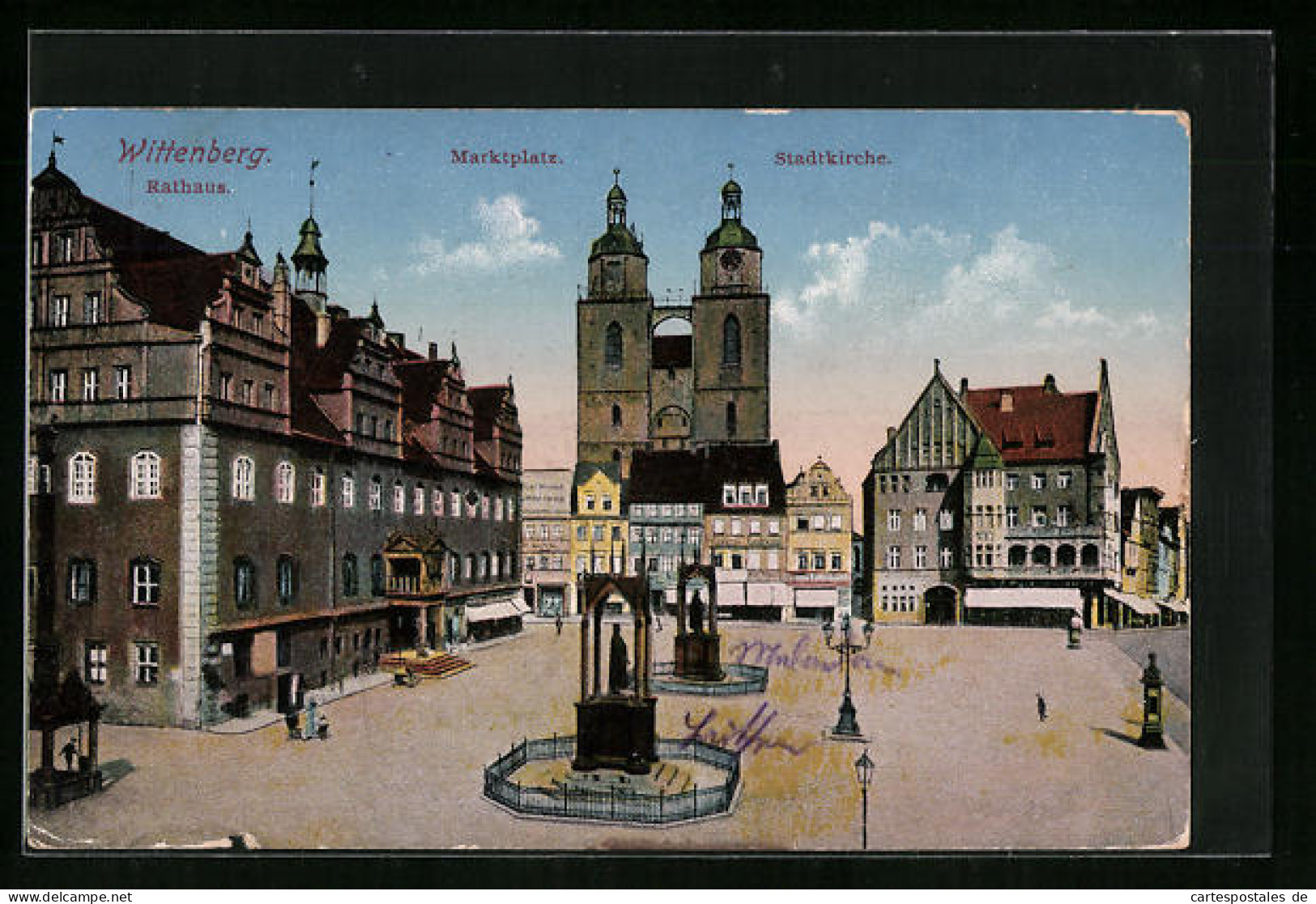 AK Wittenberg, Rathaus, Marktplatz Und Stadtkirche  - Wittenberg