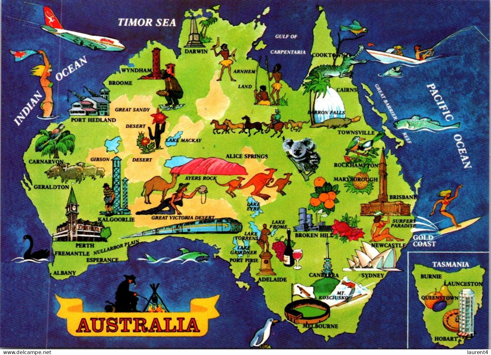 17-5-2024 (5 Z 25) Map Of Australia - Landkaarten