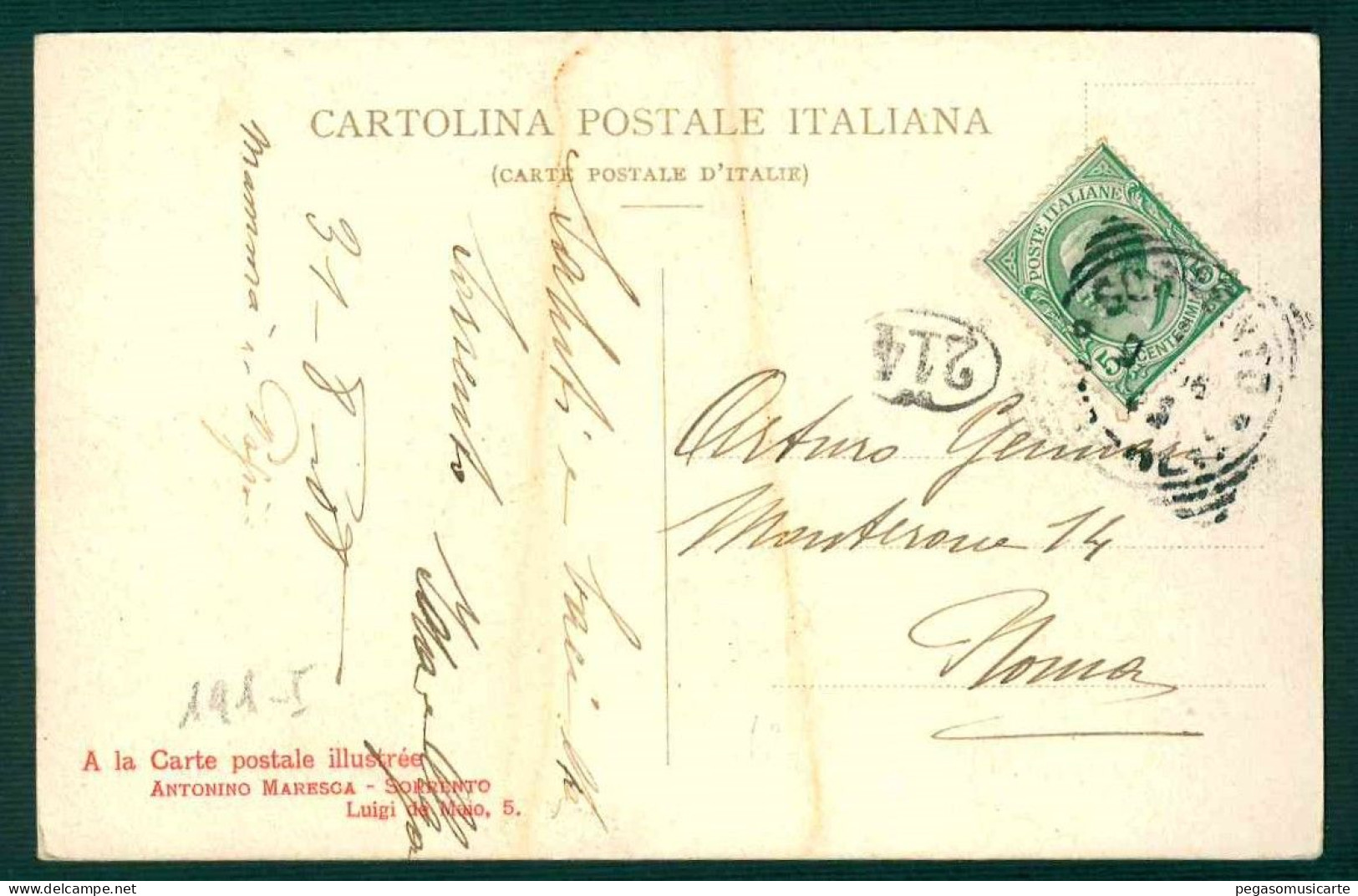 BH008 - LA MARINA DI PIANO DI SORRENTO - NAPOLI - 1908 - ANTONINO MARESCA ED - Autres & Non Classés