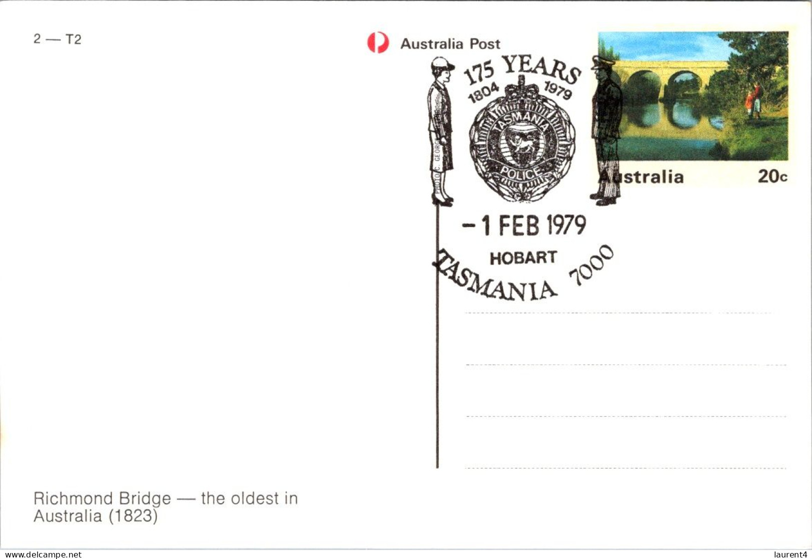 17-5-2024 (5 Z 25) Australia -  (with Special POLICE Postmark) TAS - Richmond Bridge - Ponts