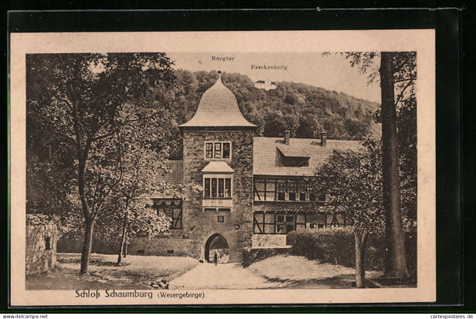 AK Schaumburg / Wesergebirge, Schloss Mit Paschenburg Im Hintergrund  - Schaumburg