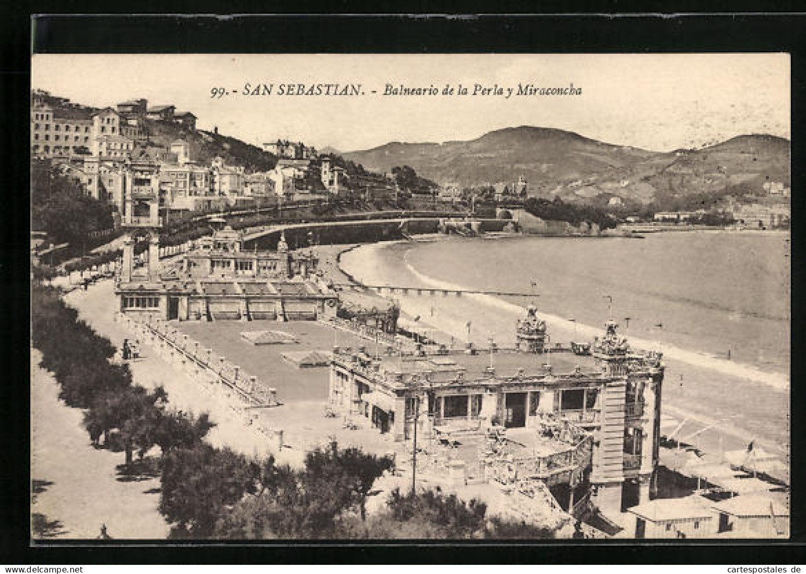 Postal San Sebastian, Balneario De La Perla Y Miraconcha  - Guipúzcoa (San Sebastián)