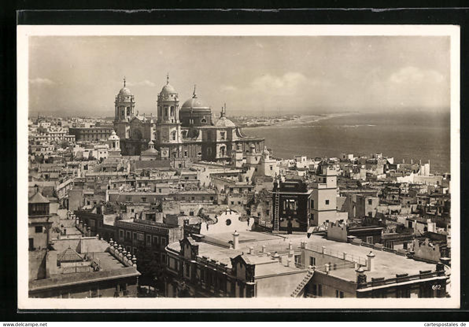 Postal Cadiz, Panorama Mit Kuppeln  - Cádiz