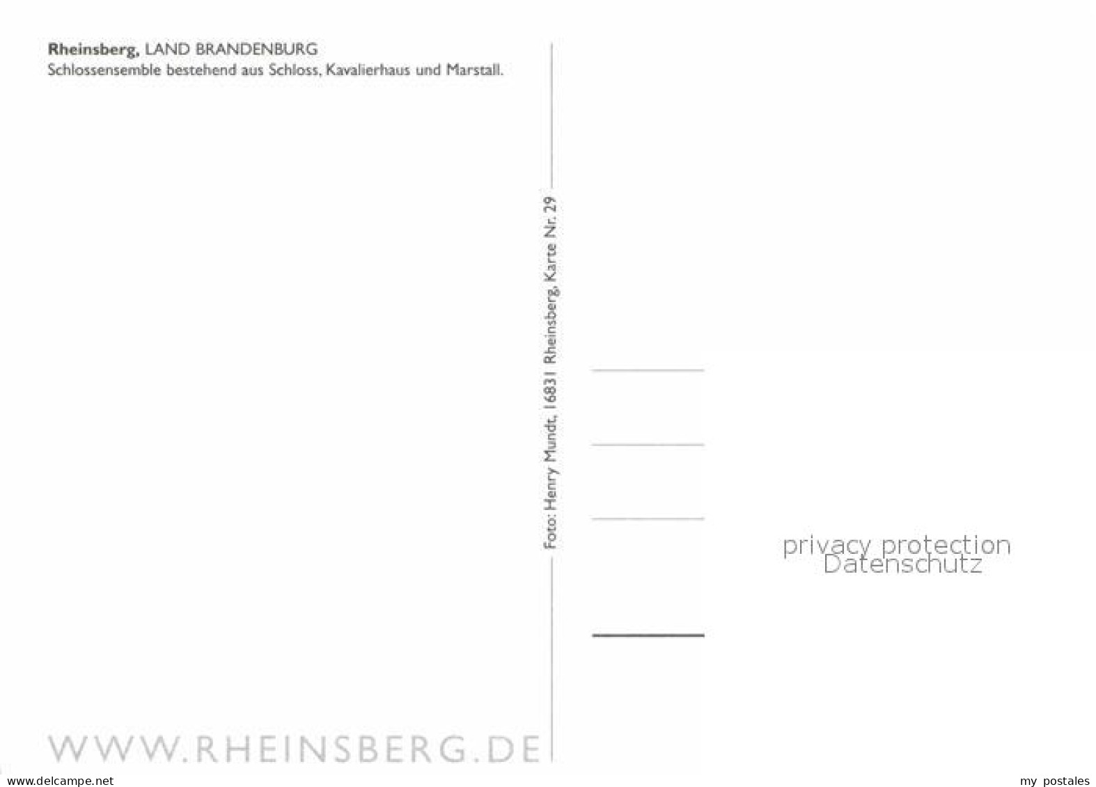 72664230 Rheinsberg Schlossensemble  Rheinsberg - Zechlinerhütte