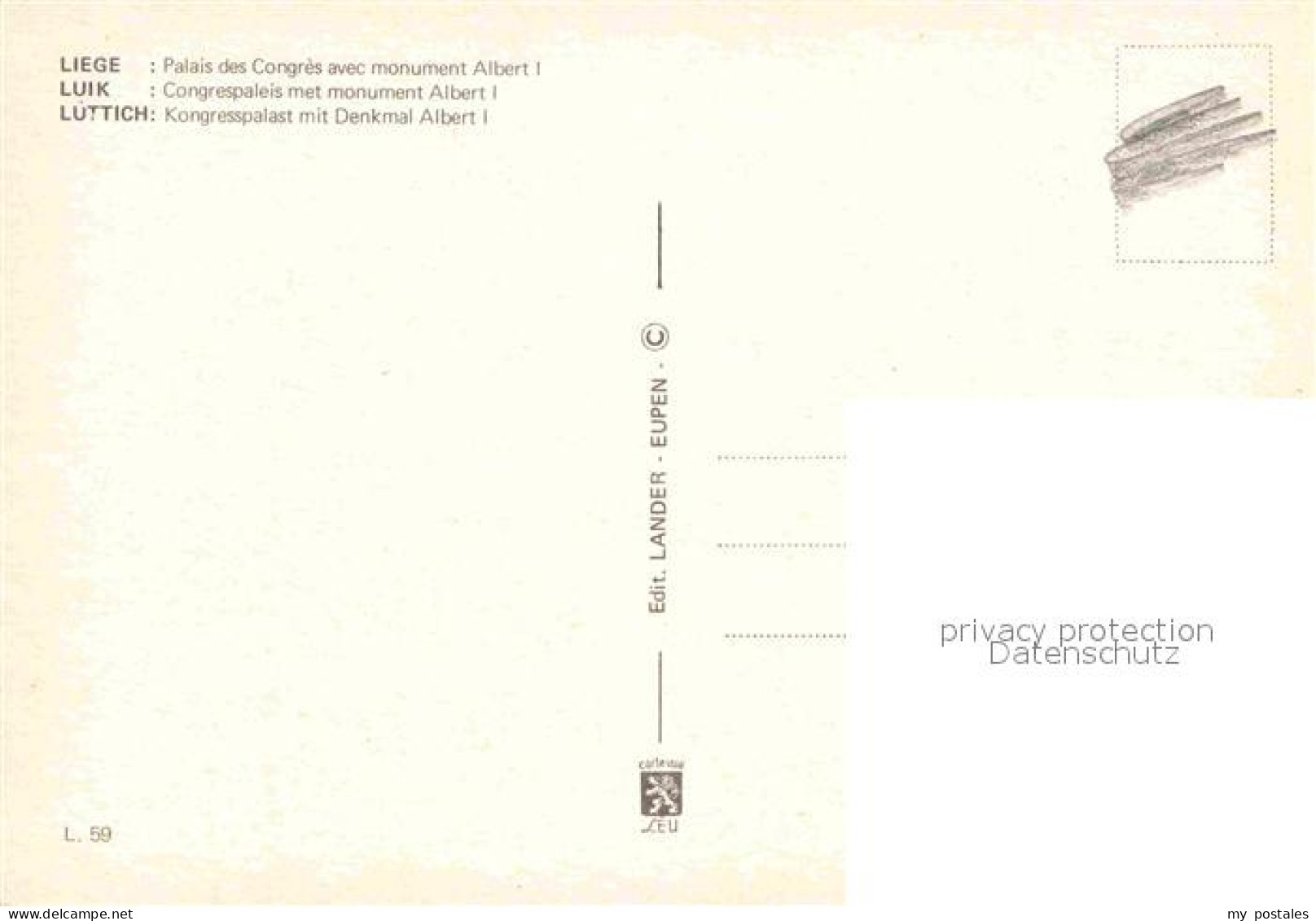 72664054 Liege Luettich Kongresspalast Mit Denkmal Albert I Luettich - Other & Unclassified