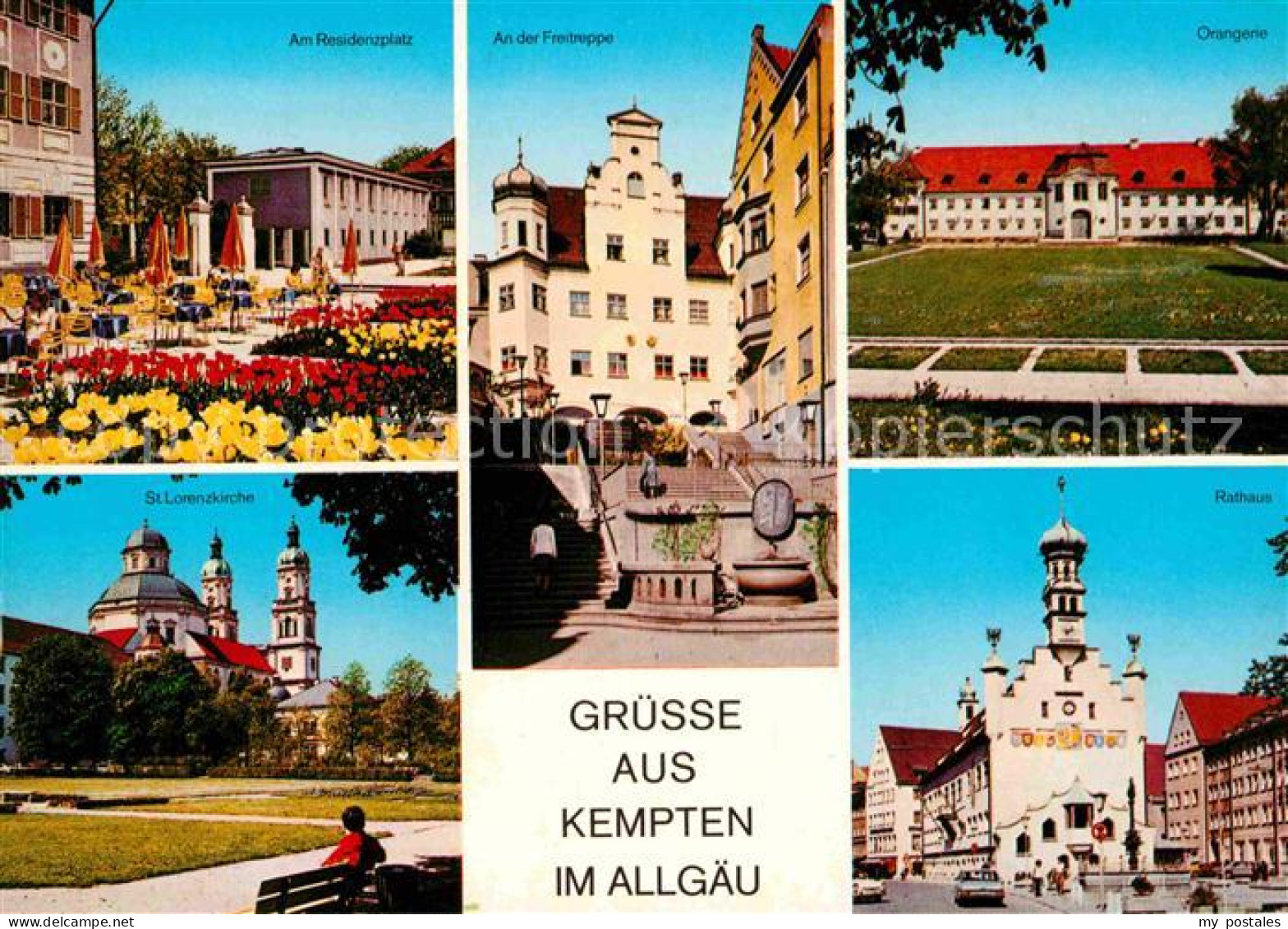 72663375 Kempten Allgaeu Residenzplatz Sankt Lorenzkirche Rathaus Kempten (Allga - Kempten