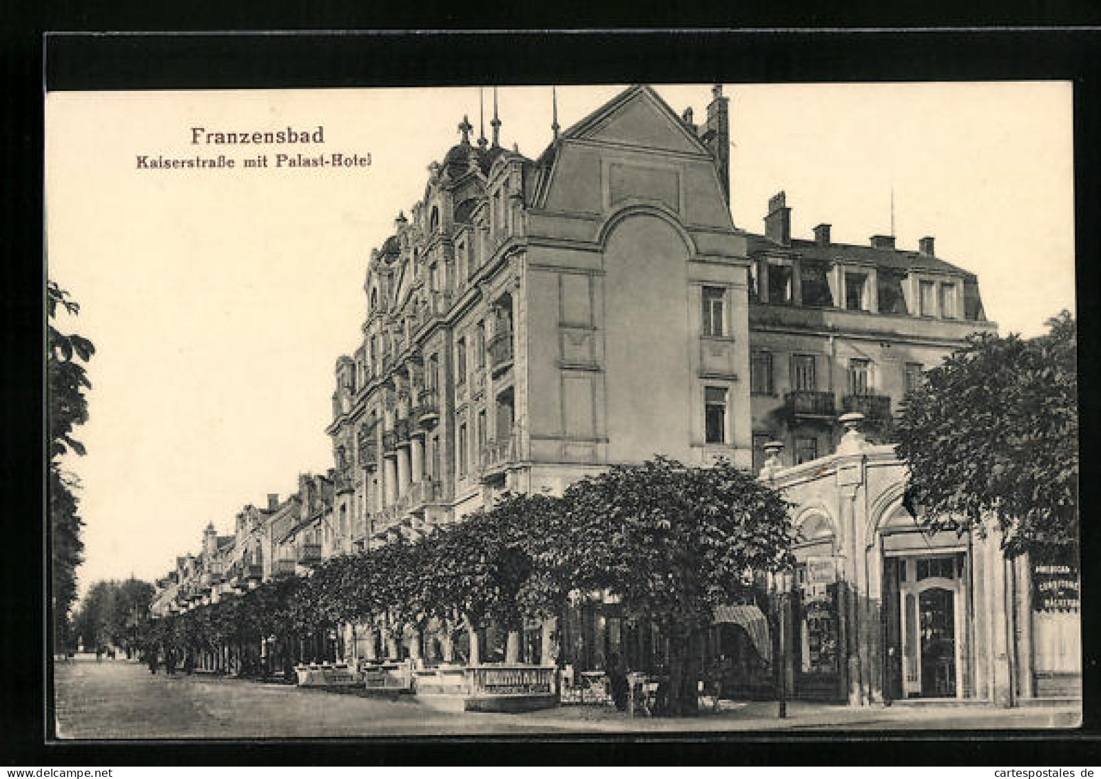 AK Franzensbad, Kaiserstrasse Mit Palast-Hotel  - Tchéquie