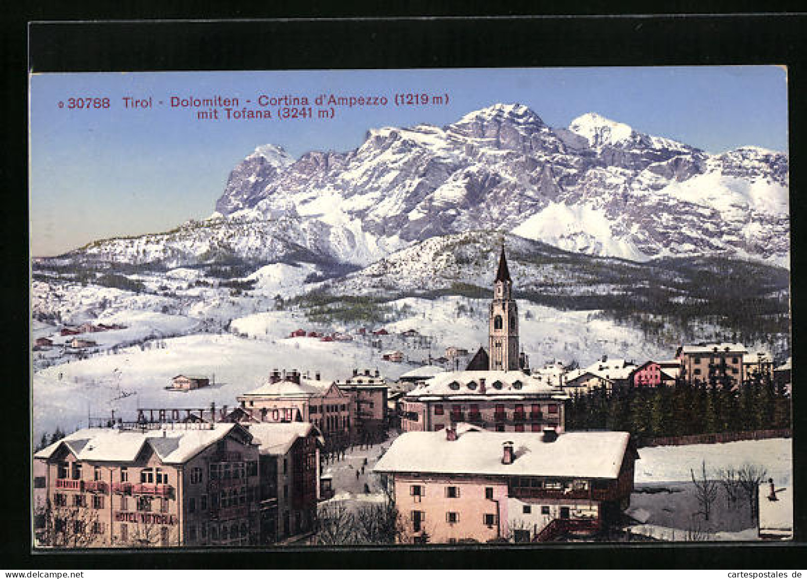 Cartolina Cortina D`Ampezzo, Panorama Mit Tofana, Dolomiten  - Autres & Non Classés