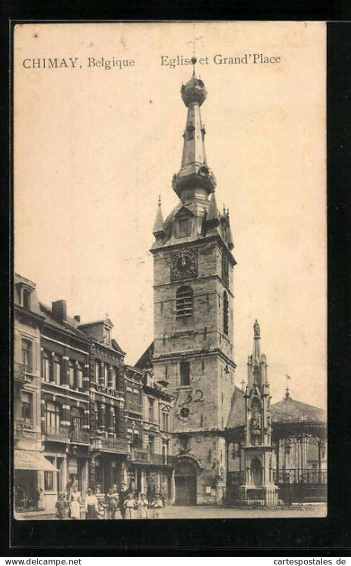 AK Chimay, Eglise Et Grand`Place  - Chimay