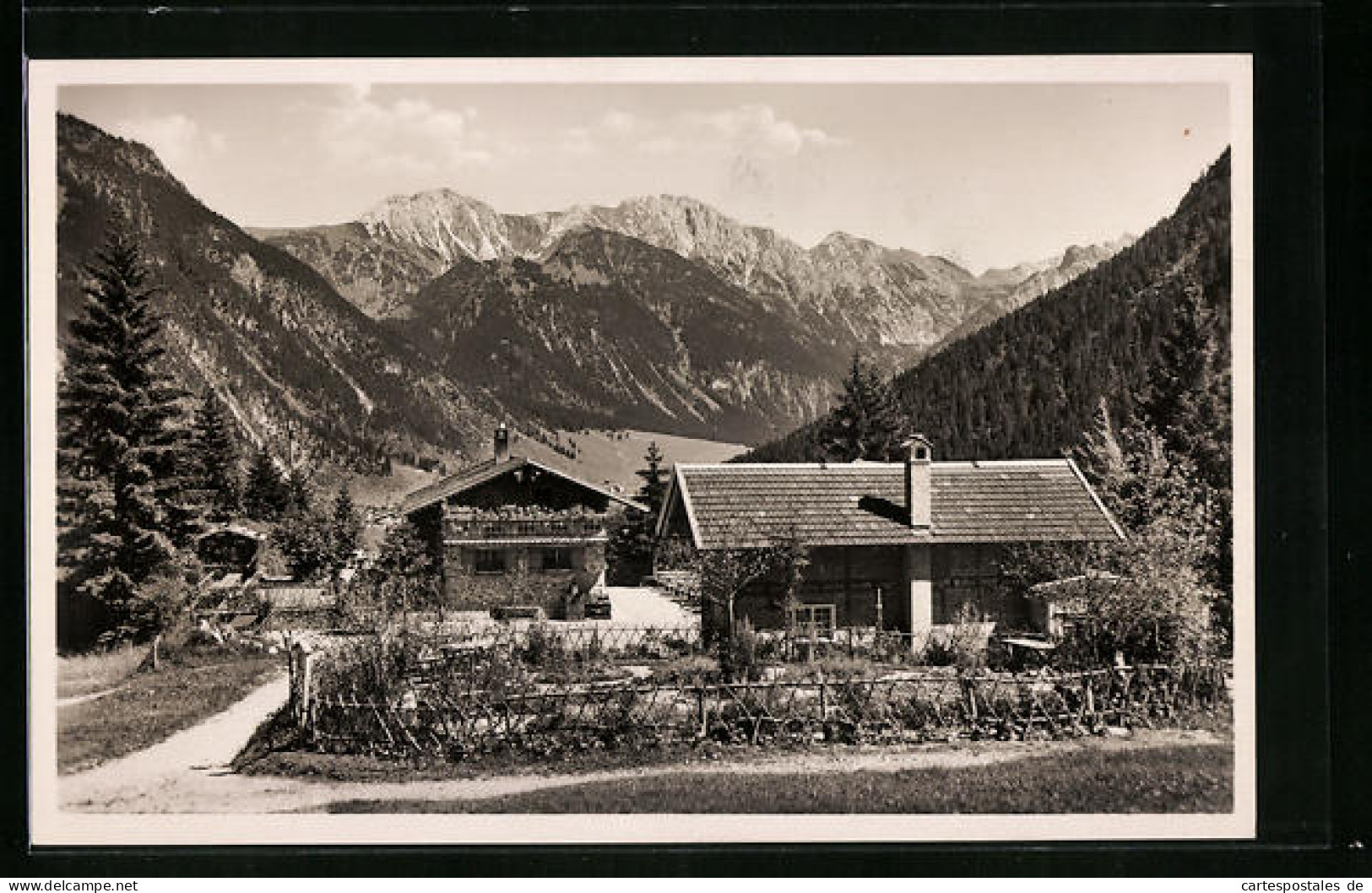 AK Hindelang /Allg., Gasthaus Zum Horn Mit Gaishorn Und Rauhorn  - Hindelang