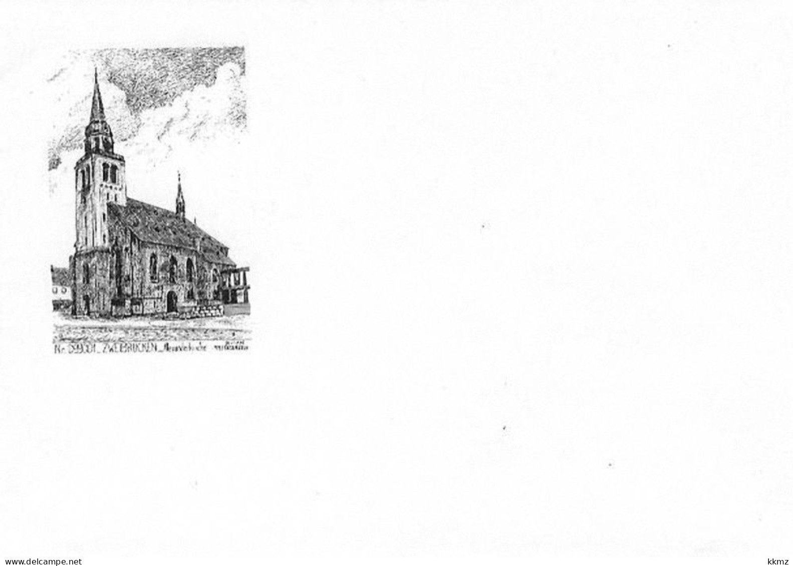 Briefkarte MIT Umschlag Von Zweibrücken Alexanderkirche, Pfalz, Rheinland-Pfalz - Zweibrücken