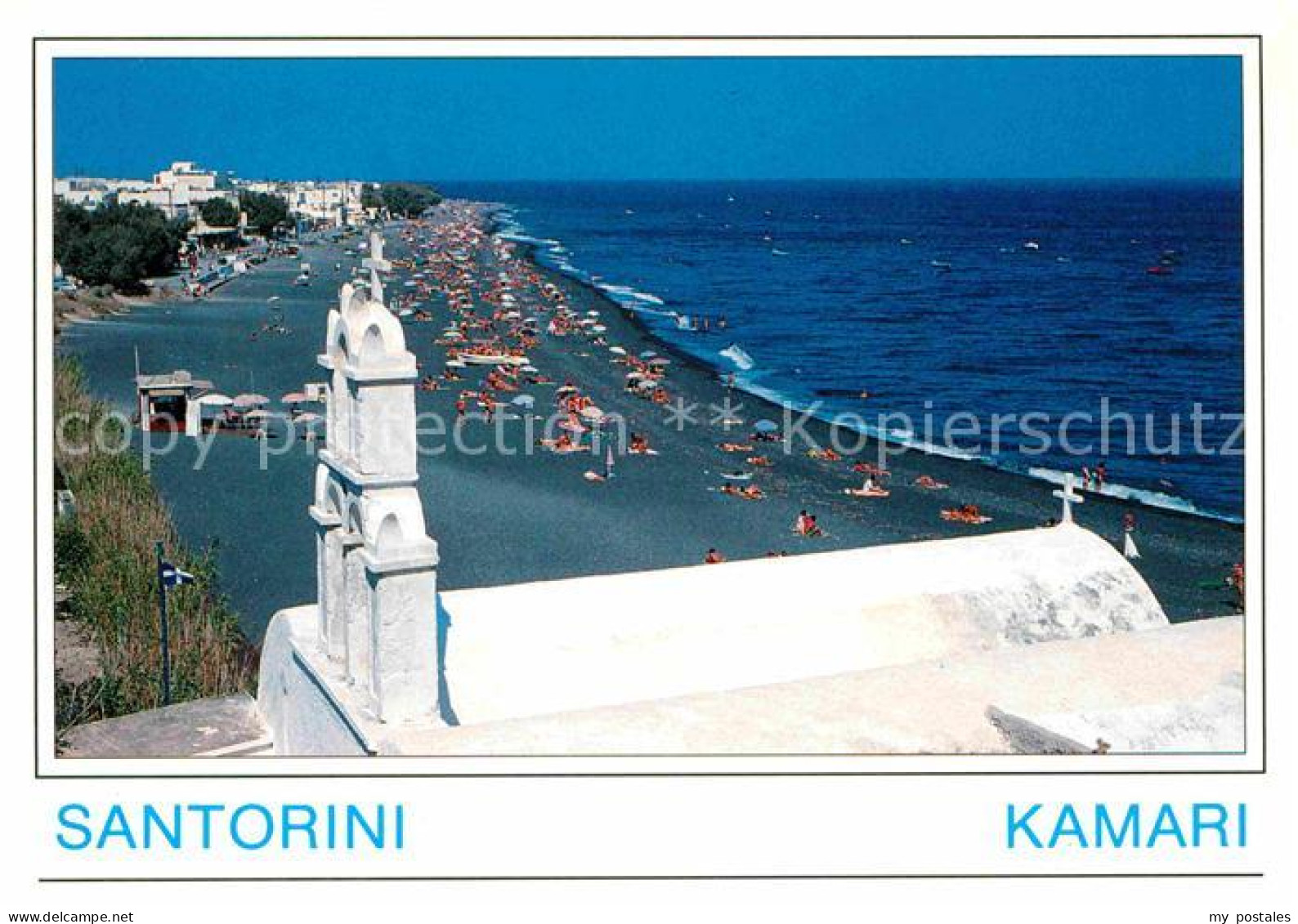 72662454 Kamari Strand Kirche Kamari - Grèce