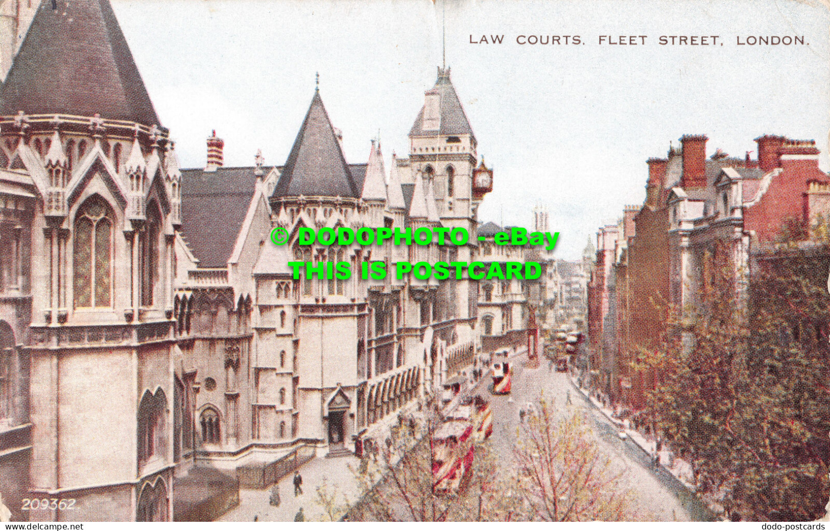 R501150 209362. Law Courts. Fleet Street. London. Valesque Postcard. Valentines - Other & Unclassified