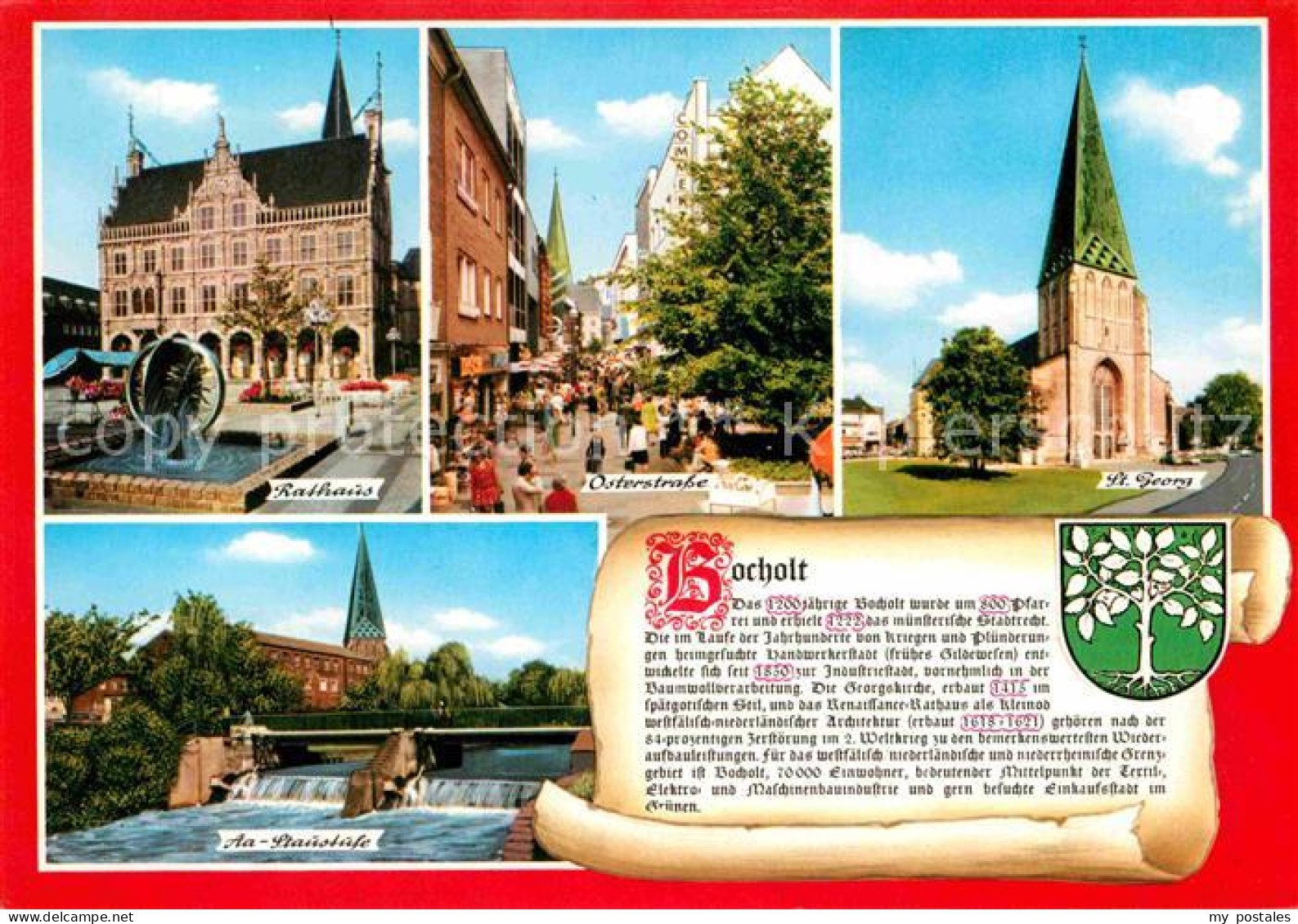 72661507 Bocholt Westfalen Rathaus Osterstrasse Sankt Geaorgskirche Bocholt - Bocholt