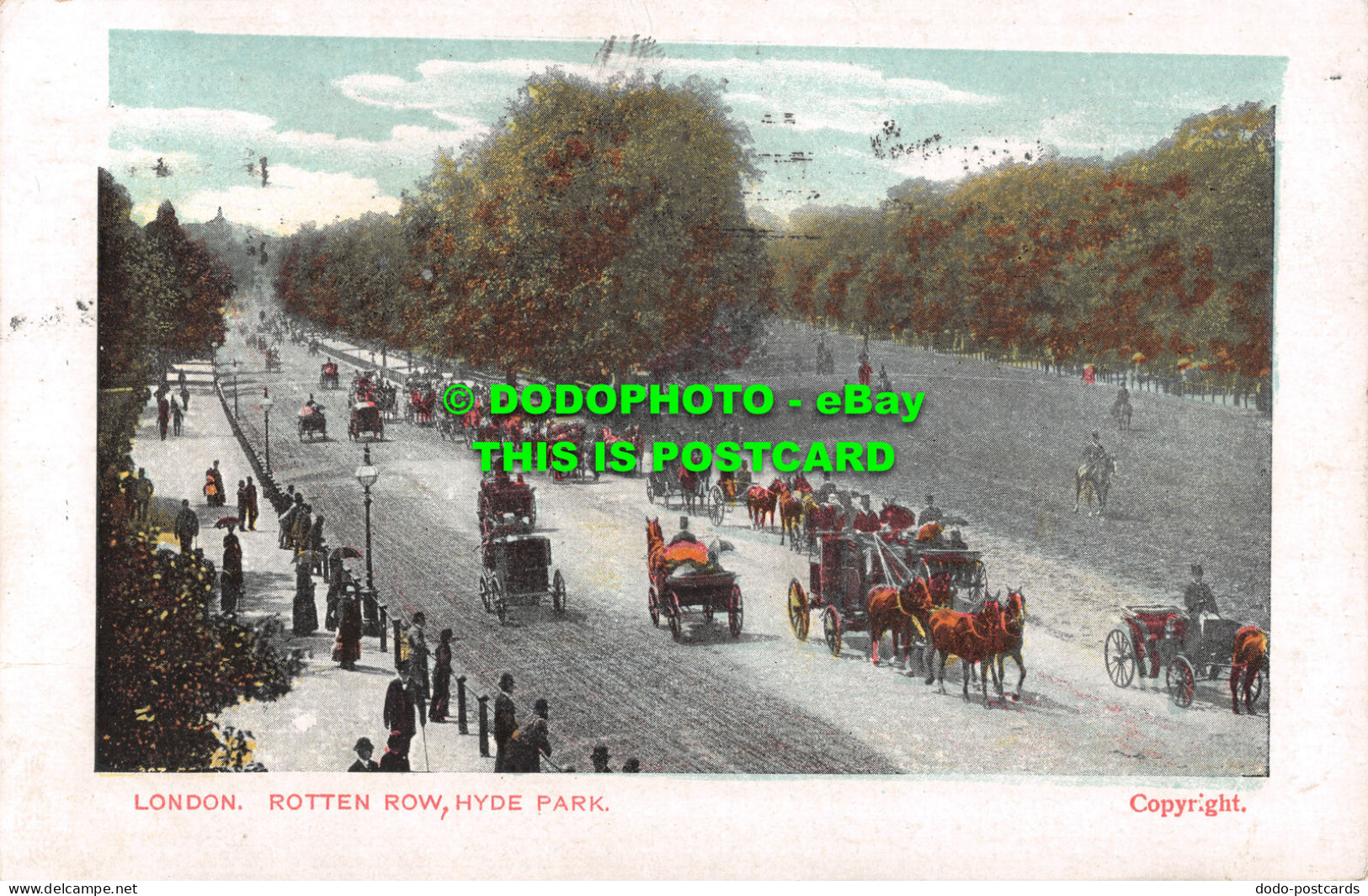 R501238 London. Rotten Row. Hyde Park. 1906 - Sonstige & Ohne Zuordnung