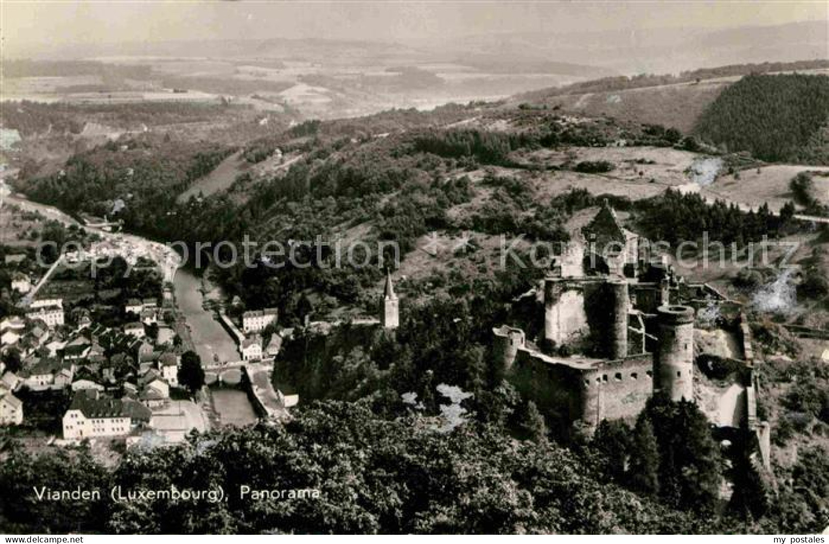 72660460 Vianden Panorama Mit Burg - Otros & Sin Clasificación