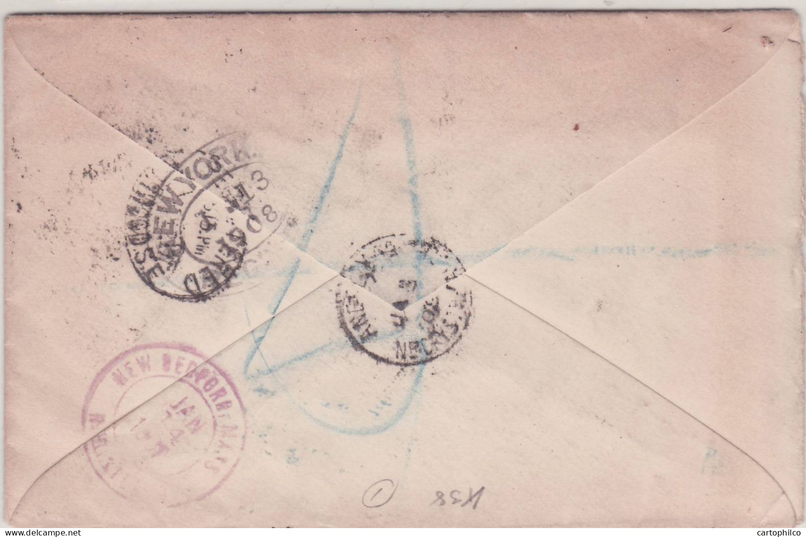 UK Postal Stationery 3 1/2d + 3d Tilson New Bedford Mass USA From Norwood 1908 - Briefe U. Dokumente