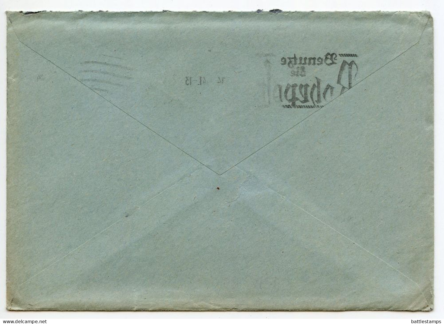 Germany 1941 Cover & Multiple Letters; Berlin-Charlottenburg To Schiplage; 12pf. Hindenburg; Rohrpost Slogan Cancel - Covers & Documents