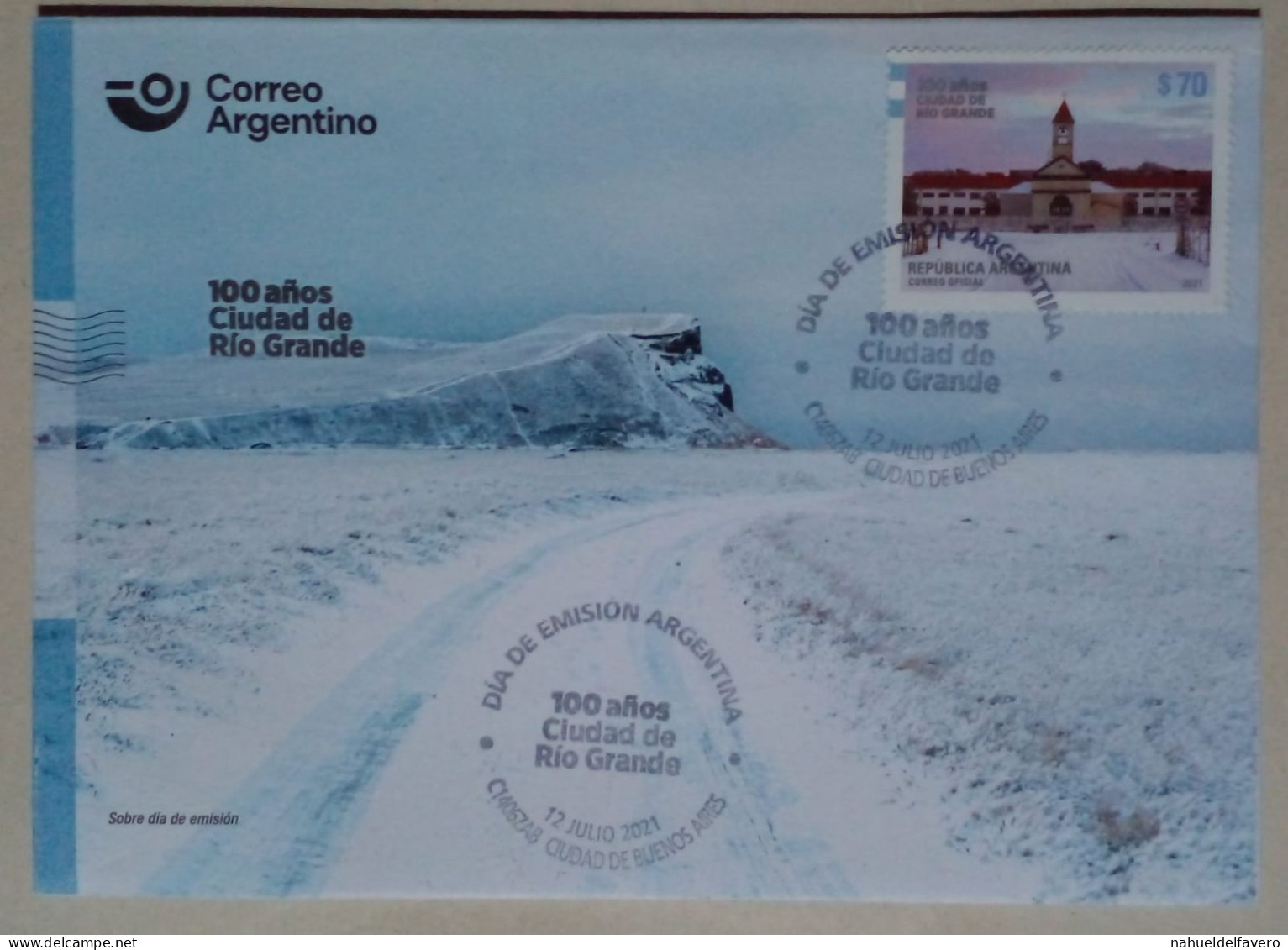 Argentine - Enveloppe Premier Jour, Thème 100 Ans De La Ville De Río Grande (2021) - Unused Stamps