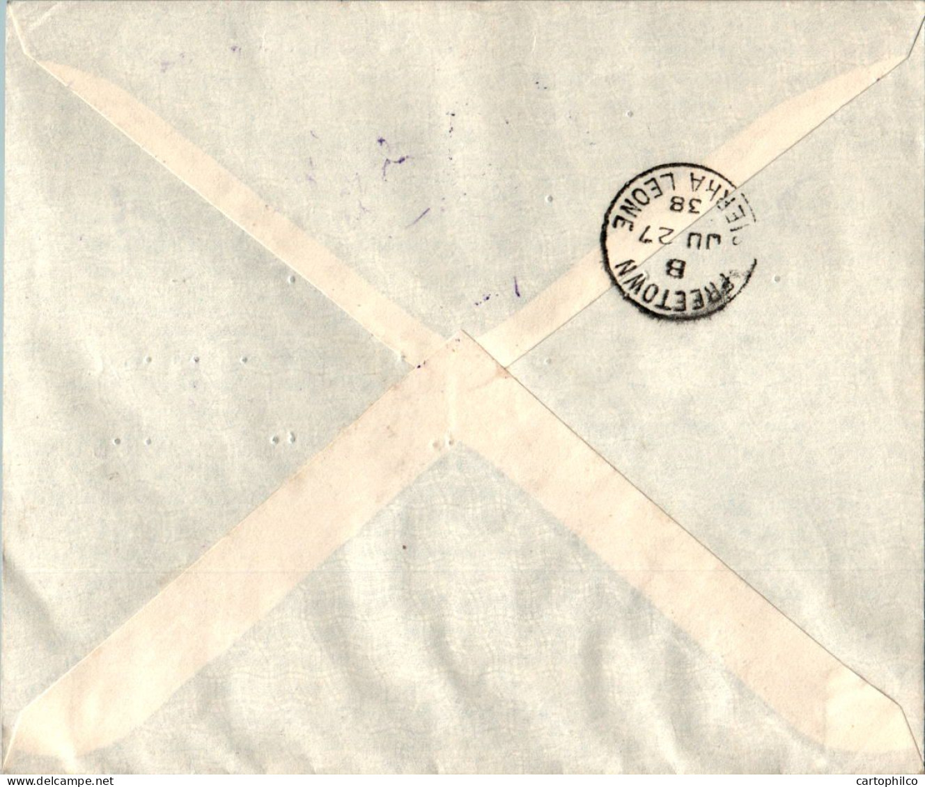 Gambia Air Mail Cover Bathurst 1938 For Freetown Sierre Leone - Gambia (...-1964)