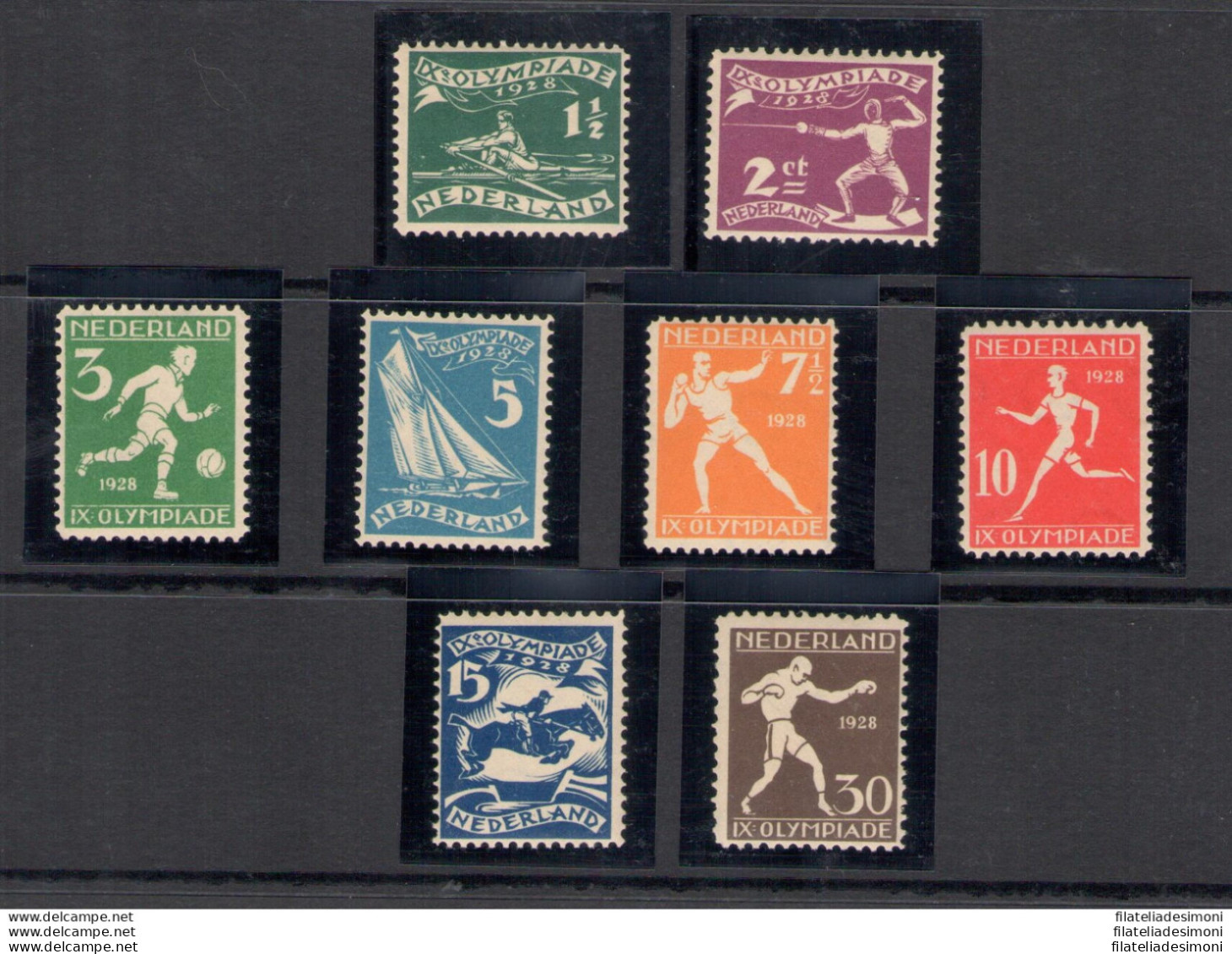 1928 Olanda - Catalogo Yvert N. 199-206 - 9 Giochi Olimpici Ad Amsterdam - MNH** - Other & Unclassified