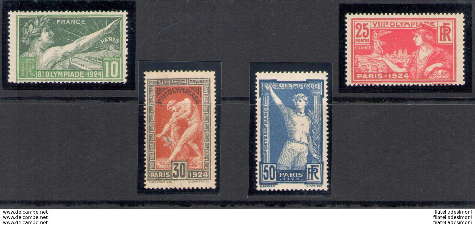 1924 Francia - Catalogo Yvert N. 183-86 - Giochi Olimpici Di Parigi - MNH** - Other & Unclassified