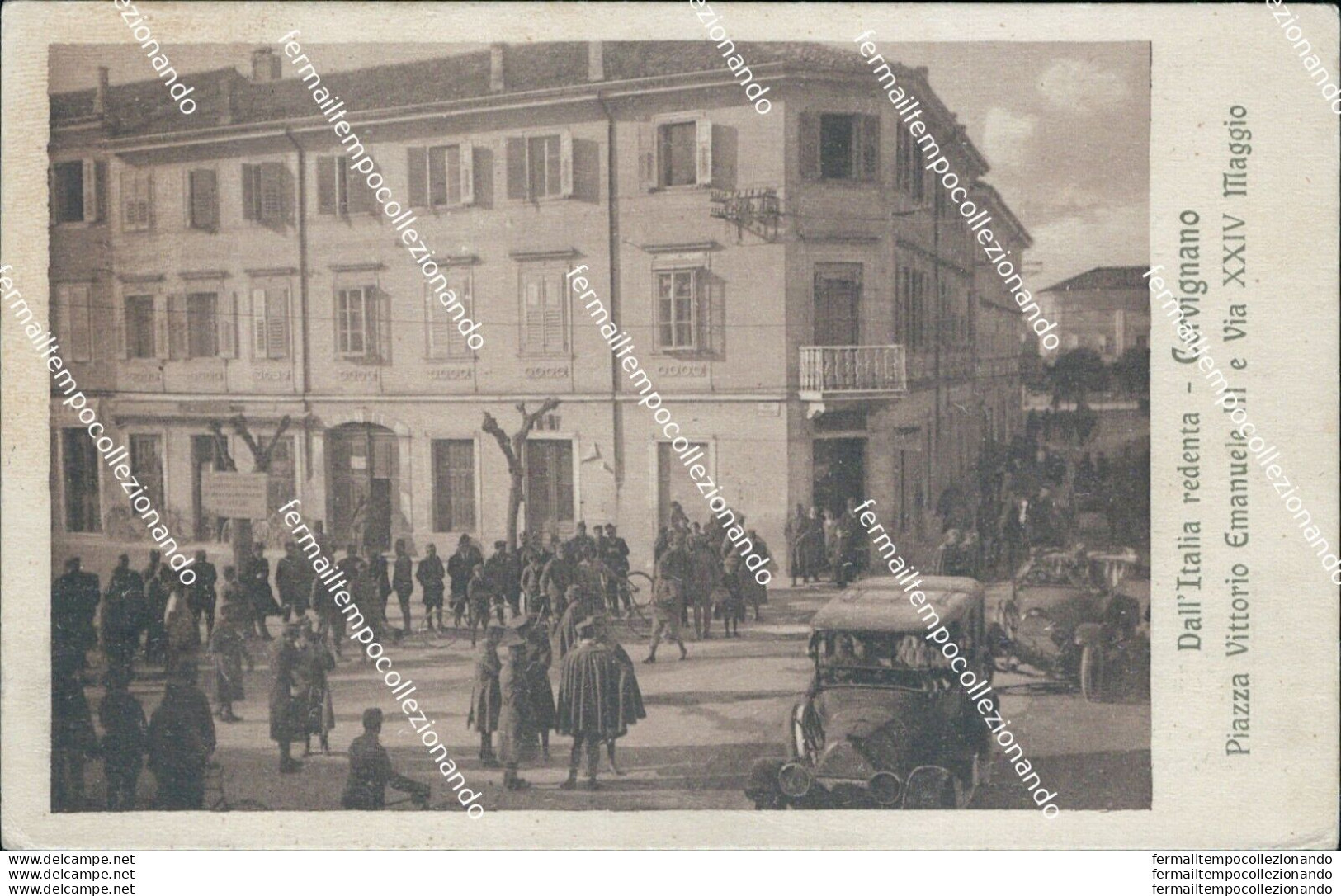 Bt125 Cartolina Cervignano Piazza Vittorio Emanuele II Provincia Di Udine Friuli - Udine