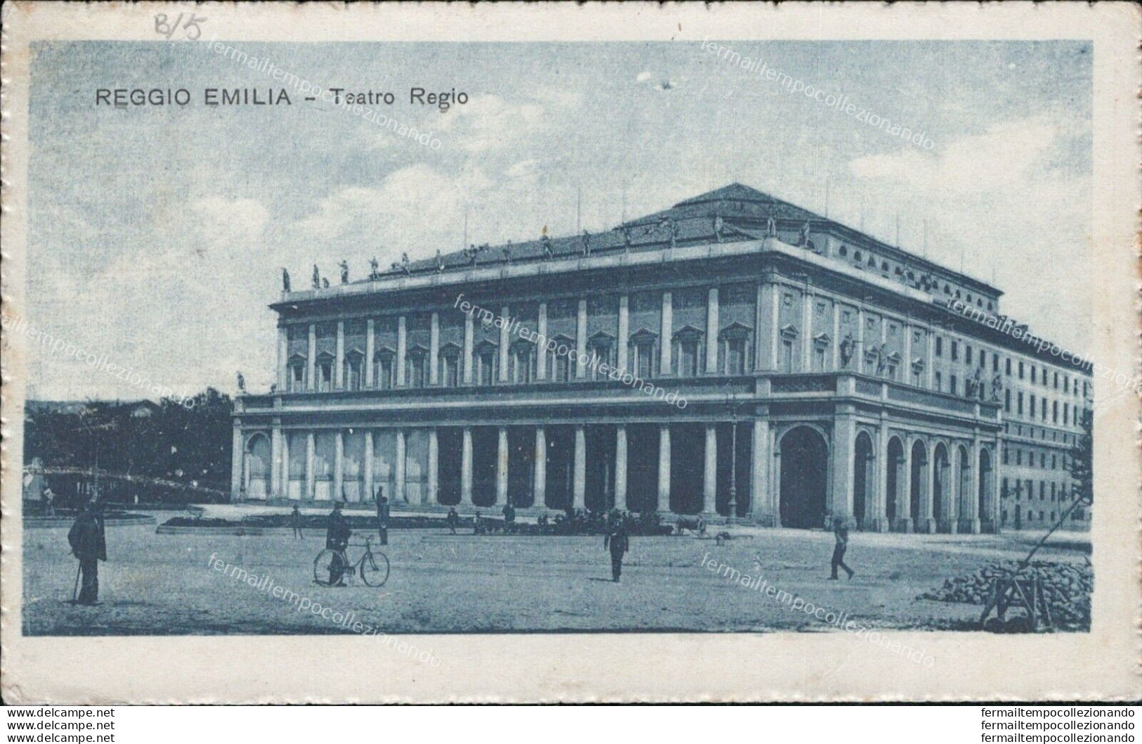 Ar450 Cartolina Reggio Emilia Citta' Teatro Regio 1918 - Reggio Nell'Emilia