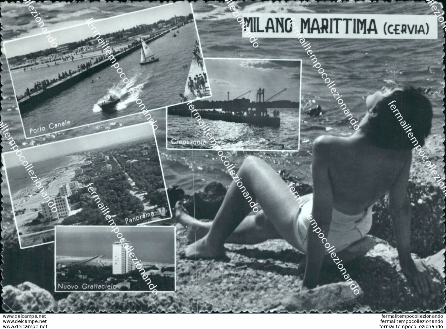 Br275 Cartolina Milano Martima Cervia Pin Up Provincia Di Ravenna Emilia Romagna - Ravenna