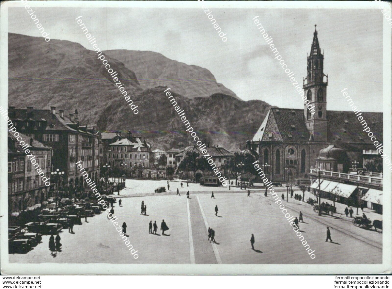 Bm428 Cartolina Bolzano Citta' Piazza Walter - Bolzano (Bozen)