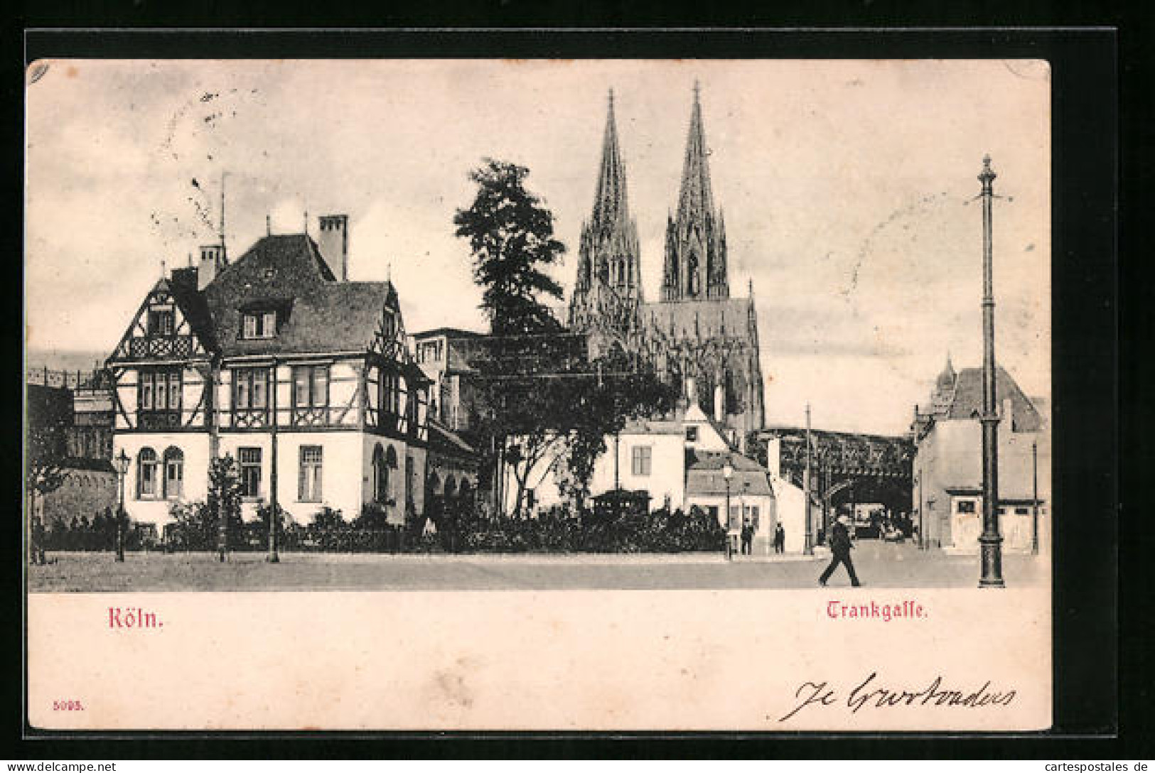 AK Köln, Trankgasse, Dom, Fachwerk  - Koeln