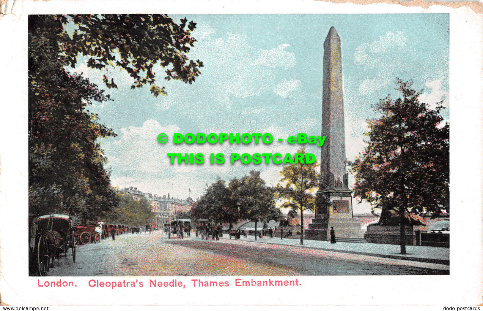 R501396 London. Cleopatras Needle. Thames Embankment. 1907 - Autres & Non Classés