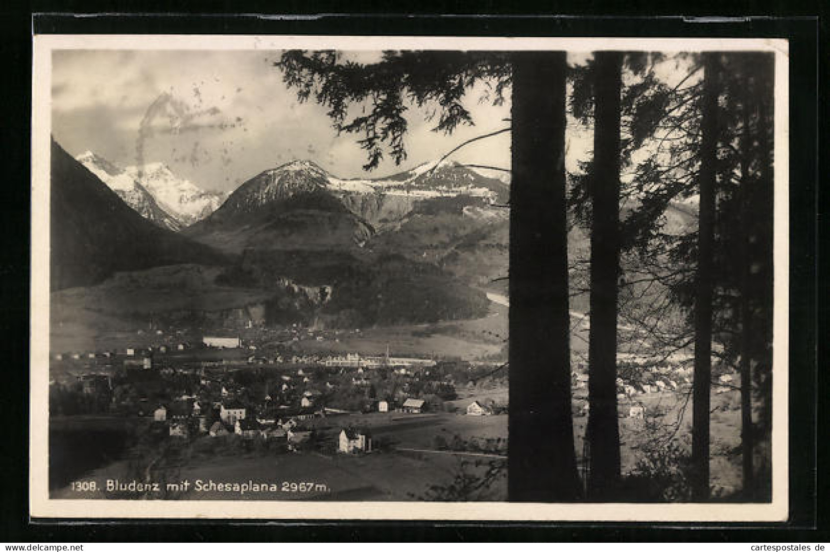 AK Bludenz, Totalansicht Mit Dem Berg Scesaplana  - Sonstige & Ohne Zuordnung