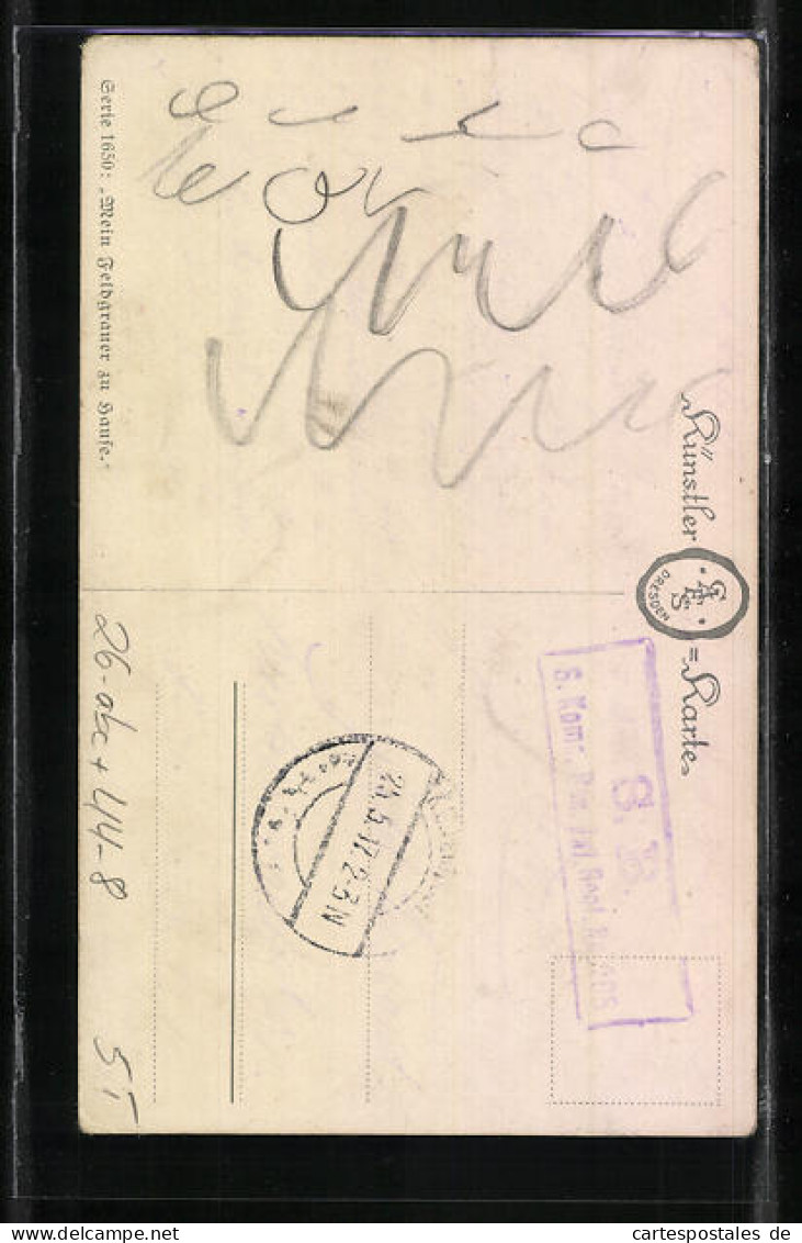 Künstler-AK Sign. Fels: Mein Feldgrauer Zu Hause Mit Teddy  - Used Stamps