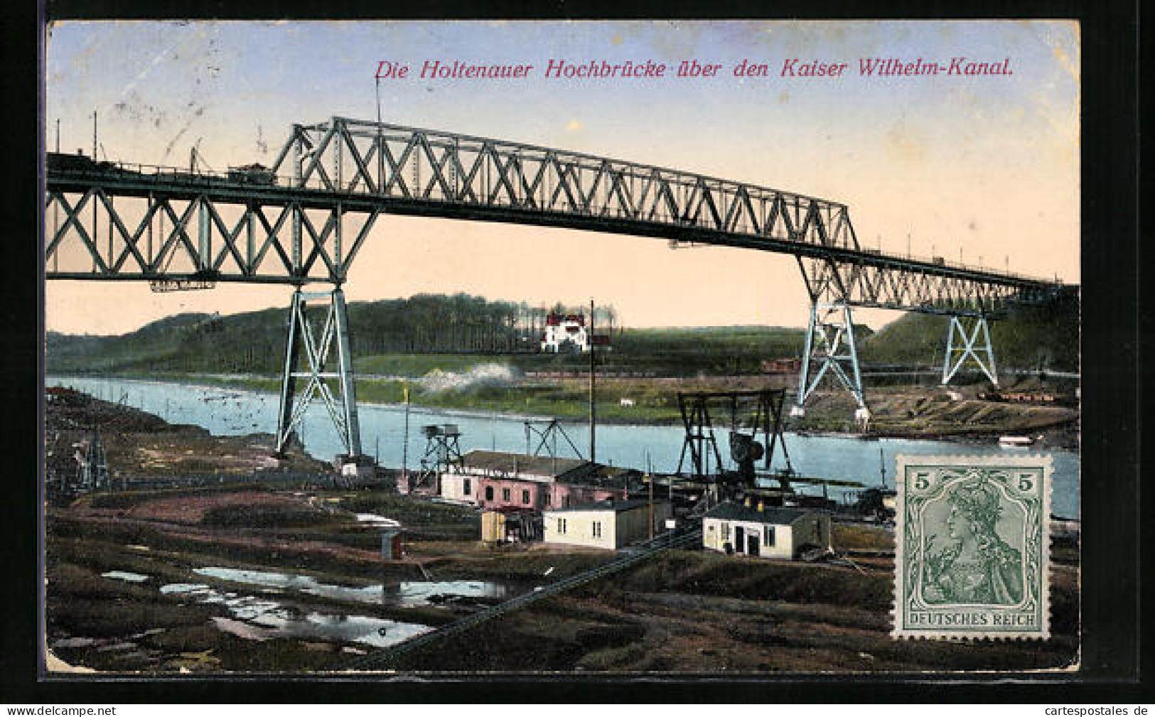 AK Kiel, Die Holtenauer Hochbrücke über Den Kaiser Wilhelm-Kanal  - Kiel